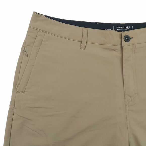 Quiksilver Shorts Mens 38 Beige Amphibian Hybrid Lightweight Beach Outdoor - Picture 2 of 12